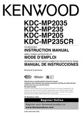 Kenwood KDC-MP2035 Mode D'emploi
