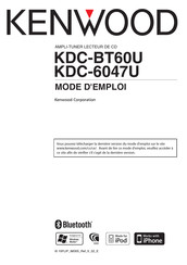 Kenwood KDC-BT60U Mode D'emploi
