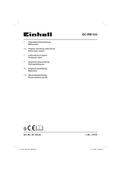EINHELL GC-RM 500 Instructions D'origine