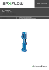 SPX Flow Johnson Pump MCVS Série Manuel D'utilisation