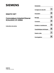 Siemens SCALANCE XF204-2BA Instructions De Service