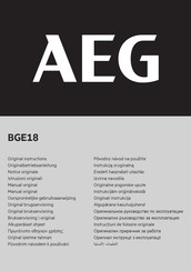 AEG BGE18 Notice Originale