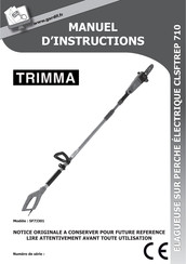 Trimma SF7J301 Notice Originale