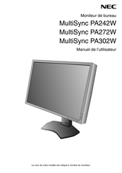 NEC MultiSync PA272W Manuel De L'utilisateur