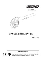 Echo PB-250 Manuel D'utilisation