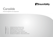 BraunAbility Caroslide Manuel D'installation