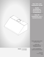 Elica ECP136SS Guide D'utilisation, D'entretien Et D'installation