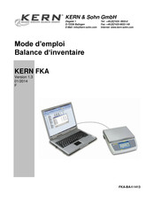 KERN and SOHN FKA 60K-3 Mode D'emploi