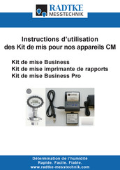 Radtke Messtechnik CM Business, CM Business Pro Instructions D'utilisation