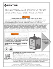 Pentair Eti 400 Mode D'emploi Et Guide D'installation