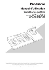 Panasonic WV-CU980/G Manuel D'utilisation