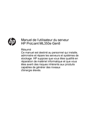 HP ProLiant ML350e Gen8 Manuel De L'utilisateur