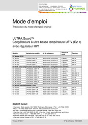 Binder 9120-0213 Mode D'emploi