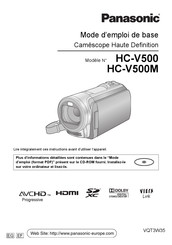 Panasonic HC-V500 Mode D'emploi