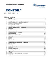 Aquametro CONTOIL VZOA 50 Instructions De Montage