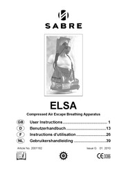 Sabre ELSA Instructions D'utilisation