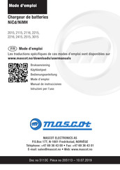 MASCOT 2515 Mode D'emploi