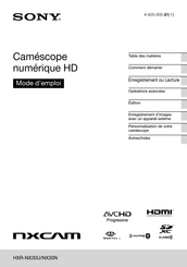 Sony HXR-NX30N Mode D'emploi