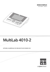 Xylem YSI MultiLab 4010-2 Mode D'emploi