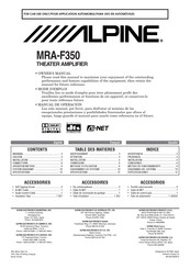 Alpine MRA-F350 Mode D'emploi