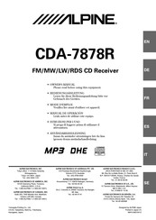 Alpine CDA-7878R Mode D'emploi