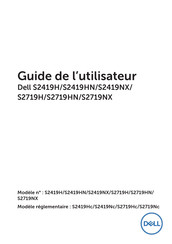 Dell S2719Nc Guide De L'utilisateur