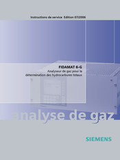 Siemens Fidamat 6-G Instructions De Service