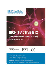 Biohit ACTIVE B12 Mode D'emploi