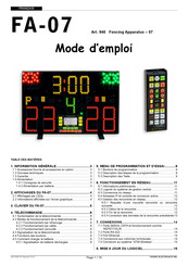 Favero Electronics FA-07 Mode D'emploi