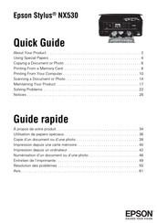 Epson Stylus NX530 Guide Rapide