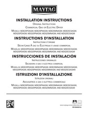 Maytag MDE20MNAGW Instructions D'installation