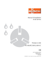 BUSCH RC 0016 C Manuel D'installation Et De Service