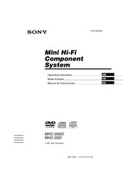 Sony MHC-S9D Mode D'emploi