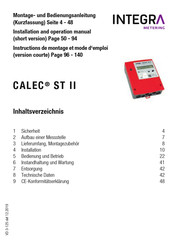 INTEGRA Metering CALEC ST II Instructions De Montage Et Mode D'emploi