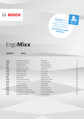 Bosch ErgoMixx Style MS6 Série Mode D'emploi