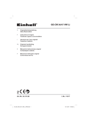EINHELL GE-CM 36/47 HW Li Instructions D'origine