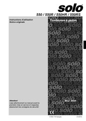 Solo 550R Instructions D'utilisation