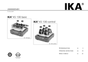 IKA KS 130 control Mode D'emploi