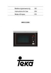 Teka MWX 22 BIS Mode D'emploi