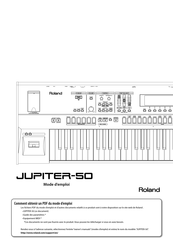 Roland JUPITER-50 Mode D'emploi