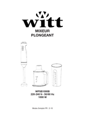 Witt WPSB1000B Mode D'emploi
