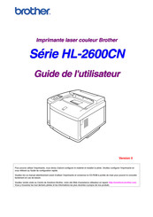Brother HL-2600CN Guide De L'utilisateur