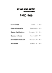 Marantz professional PMD-706 Guide D'utilisation