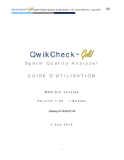 QwikCheck Gold Guide D'utilisation