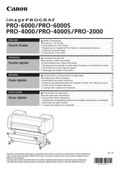 Canon imagePROGRAF PRO-6000S Guide Rapide