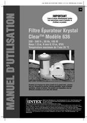 Intex Clear 636 Manuel D'utilisation