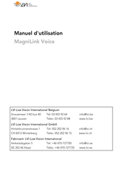 LVI MagniLink Voice Manuel D'utilisation