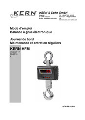 KERN and SOHN HFM-BA-f-1011 Mode D'emploi