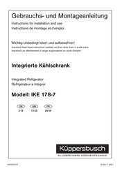 Kuppersbusch IKE 178-7 Instructions De Montage