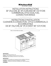KitchenAid 36 pouces 91,4 cm Instructions D'installation